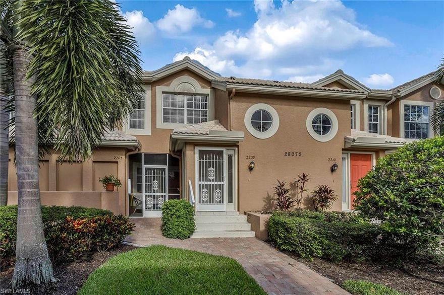 Introducing this immaculate second-floor Dover model in Worthington Country Club. This home offers two bedrooms, two bathrooms, three walk-in closets, and is being sold turnkey. The kitchen is brilliant with new light quartz countertops, subway tile backsplash, white cabinets and stainless steel appliances. As you come up the stairway you will notice the light color scheme that enhances the brightness of the home. The fresh look continues with engineered pine plank flooring throughout the living area. Enjoy vast sunsets from your private screened lanai overlooking the 3rd hole and the largest lake in Worthington. Worthington Country Club is a bundled community offering a distinctive lifestyle, featuring a gated community, a new renovated championship 18-hole golf course with Celebration fairways and Tif Eagle greens, Har-Tru tennis courts, clubhouse with dining, pub, resort-style pool, hot tub, fitness center, and outdoor cabana. Centrally located, offering easy access to the beach, airport, world-class shopping, dining, and entertainment.