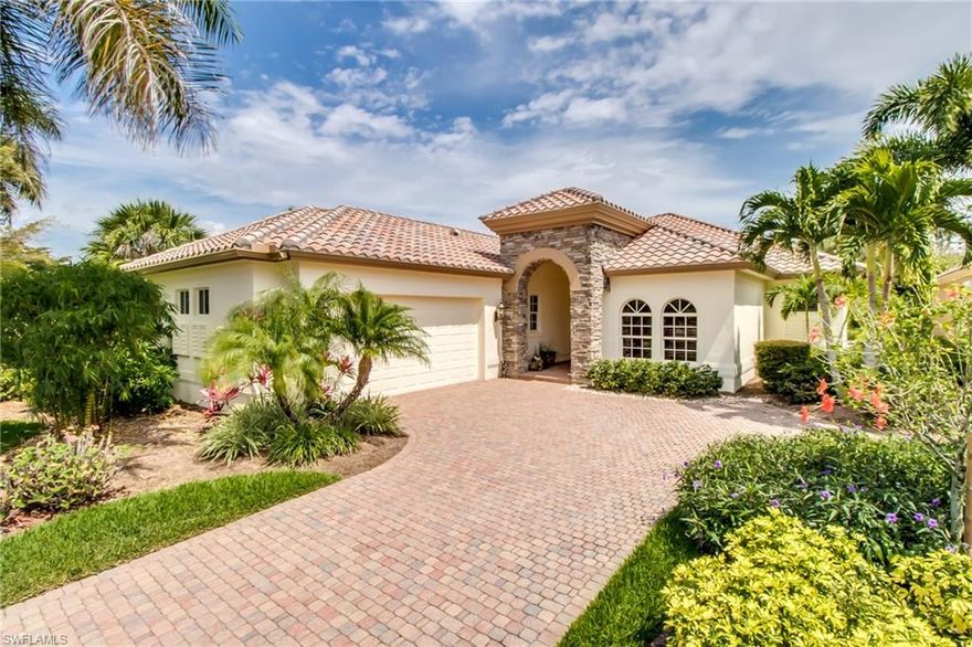 Experience the luxury lifestyle in this beautiful 3 bedroom PLUS den pool home, located in the upscale Renaissance community.  The exterior boasts a private, screened in heated pool with spa and water treadmill and offers a lovely view of the preserve and your very own fruit trees. The upgraded outdoor kitchen is equipped with a large grill and hood, refrigerator, granite counter tops and driftwood cabinets.  Inside, this well appointed home features Electrolux appliances, slide-in range with two ovens, faux painting throughout, crown molding, custom kitchen cabinetry & pantry, custom built-in desk and wall unit in den, surround sound in great room. The home comes with a 500 gallon propane tank to service the whole house GENERATOR and a wall safe. The Club at Renaissance is an award winning, super low density golf and country club that offers an abundance of luxurious amenities and is ideally located with quick access to I-75 and just minutes from Southwest Florida International Airport and Gulf Coast Town Center. Call today to schedule your showing!