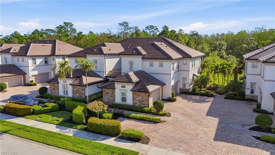 Top-floor Coach Home with 2-car garage. Tucked away in the desirable Quarry community, offering a quiet and private setting with serene nature preserve views. Enjoy peaceful mornings watching wildlife and birds from your spacious screened lanai, complete with upgraded motorized shutters.



This residence features a spacious open floor plan with three bedrooms plus a dedicated office. The second-floor layout showcases high volume tray ceilings and an abundance of natural light throughout. Tile flooring runs throughout the home, complemented by window coverings already in place.



The chef-friendly kitchen offers ample space for entertaining, complete with a pantry and seamless flow into the great room and separate dining area. The split-bedroom floor plan provides ideal privacy, with the primary suite positioned at the rear of the home overlooking the preserve, featuring his and hers walk-in closets and a well-appointed en-suite bath. Two additional bedrooms are located in their own private wing at the front of the home.



Additional highlights include a walk-in laundry room, two-and-a-half bathrooms, and a two-car attached garage conveniently located just off the private foyer.



The Quarry is a highly sought-after, resort-style community offering a recently renovated beach and dining club, along with a separate championship golf club featuring an 18-hole, par-72 course. Residents enjoy a full suite of amenities including boating, tennis, pickleball, fitness center, spa services, resort-style pool, and multiple dining options—all within a vibrant country club setting.



A perfect opportunity to enjoy the ultimate Florida lifestyle in comfort, privacy, and style.