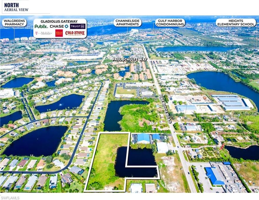 Rare development opportunity in the highly desirable South Fort Myers corridor. This 4.6± acre site offers a prime infill location on Kelly Road just minutes from Sanibel Island, Fort Myers Beach, and the major commercial corridors of Gladiolus Drive, Summerlin Road, and US-41.

The property has already been rezoned for multifamily residential use and includes an approved Master Concept Plan for a 69-unit residential development, providing significant value and reducing entitlement risk for a future developer. The conceptual design envisions a low-rise multifamily community with multiple residential buildings, amenities, parking, and supporting infrastructure.

With rezoning completed and planning work already advanced, this site represents a strong opportunity for a builder or investor to continue the development process and bring a multifamily project to market in one of the most supply-constrained areas of Lee County.

The location benefits from close proximity to beaches, major employment centers, retail, healthcare, and year-round tourism demand. South Fort Myers continues to experience strong population growth and housing demand, particularly in the coastal corridor between Fort Myers and Sanibel.

Direct frontage on Kelly Road provides convenient access and visibility while still offering a quiet residential setting surrounded by established communities. Water and sewer infrastructure are available in the area, supporting future development potential.

Opportunities to acquire entitled or rezoned multifamily land of this size and location are increasingly limited in South Fort Myers. This property is well suited for multifamily rental, build-to-rent communities, or a boutique residential development designed to serve the strong demand generated by the nearby coastal destinations.

Developers and investors seeking a strategic site in a high-growth market are encouraged to inquire for additional planning information and documentation related to the approved concept plan.

In addition to the current approved plan, there is also potential upside for an investor. This could include exploring a possible rezoning to a commercial or mixed-use configuration, evaluating density optimization opportunities through city-supported programs such as the Live Local Act, and improving the site layout by reconfiguring the existing lake area to increase usable land. These options would require further analysis and coordination with the city, but they present additional value beyond the already approved 69-unit development.