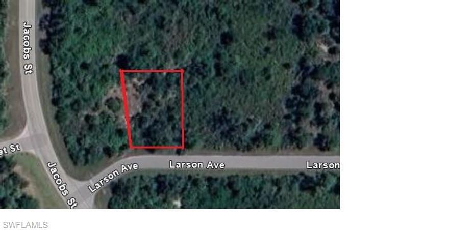 0.25-acre lot located in Charlotte County on paved road Larson Ave. Build your dream home in Port Charlotte and enjoy Florida Sunshine year-round. Not far from shopping centers and 35 min to the Beach. If you enjoy nature, Myakka River and Warm Mineral Springs are not far away. Flood Zone AE. Zoned SFR3.5. Take advantage of these low land prices. Homes nearby sell for 300k plus. Don't Delay, could be your starter home, vacation home or add to your portfolio. Endless possibilities. Call in your offer today. Don't delay. Not in a Scrub Jay Permit Required area.