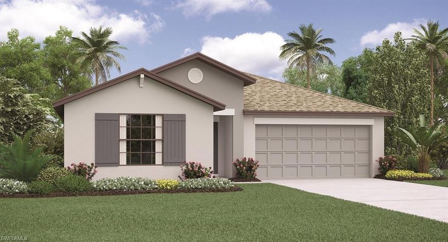 The Hartford split floorplan features 1,936 square feet under air. A generous kitchen features a pantry and island with additional seating plus a formal dining area. The airy family room brings everyone together, with large windows for plenty of natural light. The sumptuous owner’s suite boasts dual sinks, tub shower, and walk-in closets, while three additional bedrooms make use of a second full bath. The home is complete with a back patio and 2-car garage. Options in home include quartz countertops, shaker style cabinets and tile throughout the home. Located at the “gateway” between Fort Myers & Cape Coral, Crane Landing residents have easy access to US-41, Fort Myers Beach and Sanibel Island. Nearby, the Shell Factory and Yellow Fever Creek Preserve offer miles of reserves and marked walking trails. Downtown Fort Myers is just a short drive across the Caloosahatchee River, offering fabulous dining, shopping, arts, and historical landmarks to explore. Renderings are used for display purposes only. Estimated delivery December/January 2023.