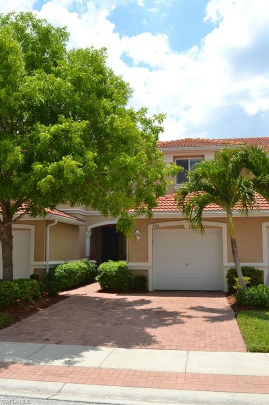 Check out this beautiful 2-story townhouse located in one of Cape Coral's most sought after neighborhoods, Bella Vida! This super clean townhouse has brand new carpet throughout the entire upstairs area! Tiled floors in the wet areas as well as throughout the first floor.  A brand new A/C system was just installed to insure that you will remain cool even on the hottest of summer days! The master bed and bath has his and her closets as well as a walk-in and his and her sinks with both a stand-up shower and a soaking tub! The kitchen includes stainless steel appliances, beautiful Maple cabinets, and granite counter-tops! You can enjoy your private sunset view on the largest lanai of any Bella Vida Town-home model! The beautifully maintained community includes a large swimming pool as well as wading area for the little ones, basketball courts, volleyball courts, tennis courts, a baseball field, and an exercise room, this place can satisfy almost any hobby you may have! Only minutes away from shopping and dining makes this unit far enough to be in a quiet area but still a very accessible location to all the great things this beautiful area has to offer! Schedule your showings today!!!