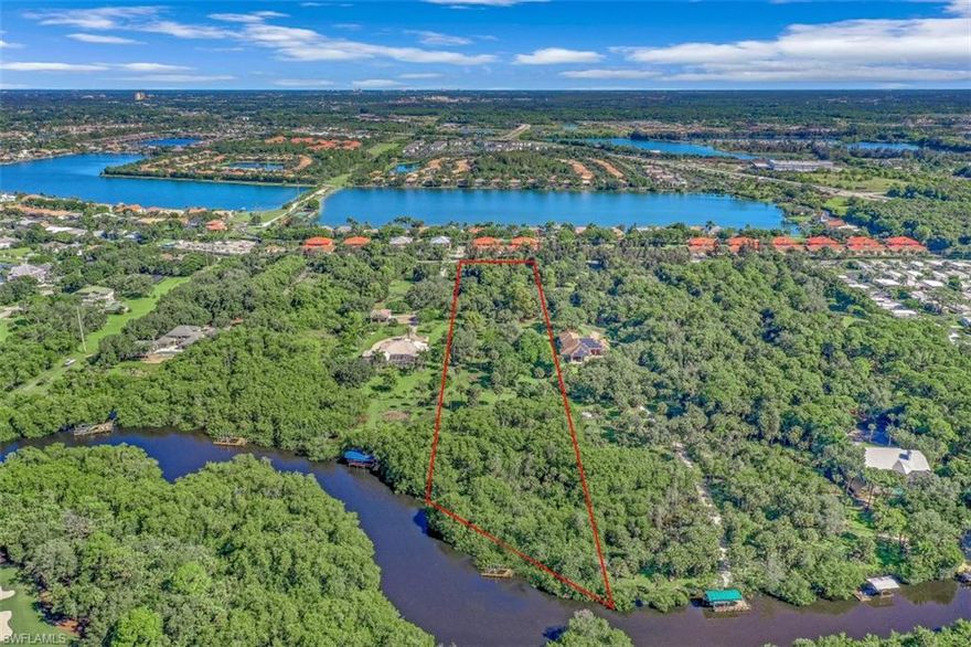 SELLER FINANCING AVAILABLE! One of the only waterfront, 5 acre lots available in the area! This property provides accessibility for direct-access boating to the Gulf of Mexico. The permits are already in place for a boardwalk, large boat dock, boat lift and mangrove removal/trimming on Mullock Creek. This is a HUGE time saver since permits are taking months to issue. You’ll be able to access Lovers Key or Fort Myers Beach in 25 minutes via Estero Bay! Not only does this lot provide endless boating opportunities, but you also have an abundance of land to build a new home on! Don’t worry, you can bring your livestock as well. Public utilities are located along Park Road with the availability to extend to the site should the buyer desire to be on public water and sewer. Park Road is located off 41, south of Alico Road. With this property, you get the peacefulness and privacy of country living and you are just a few miles from Gulf Coast Town Center, Miromar Outlets, FGCU, I-75, and SWFL International Airport!