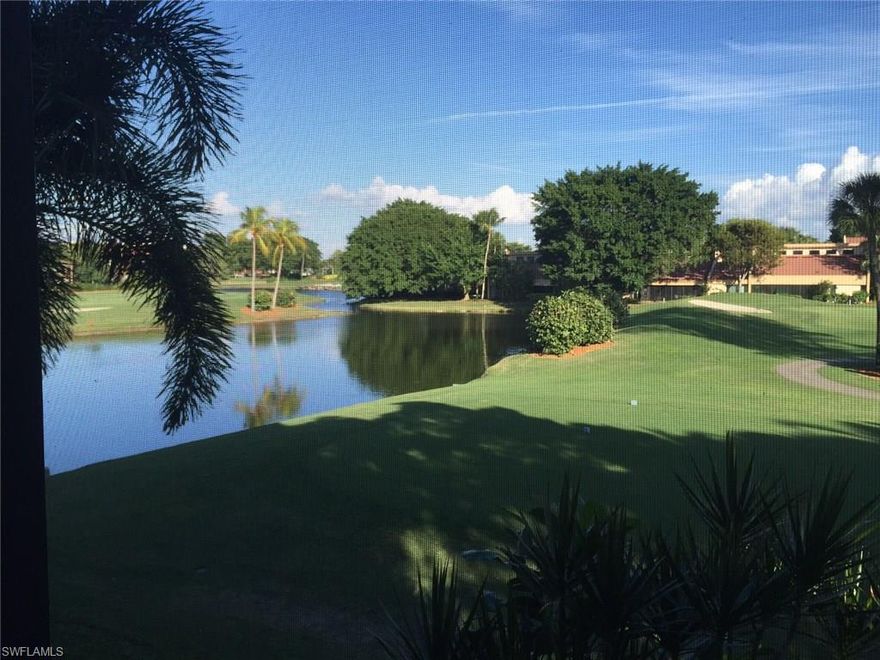 This adorable 2/2 end unit is ready for you to move right in.  Being sold furnished. Much sought after location makes this a rare find.  Owners have taken good care of this condo and it shows.  Amazing light and bright and close to the community pool.  Enjoy views of pool, golf course and lakes from lanai.  Do not wait as this property will not last long!!