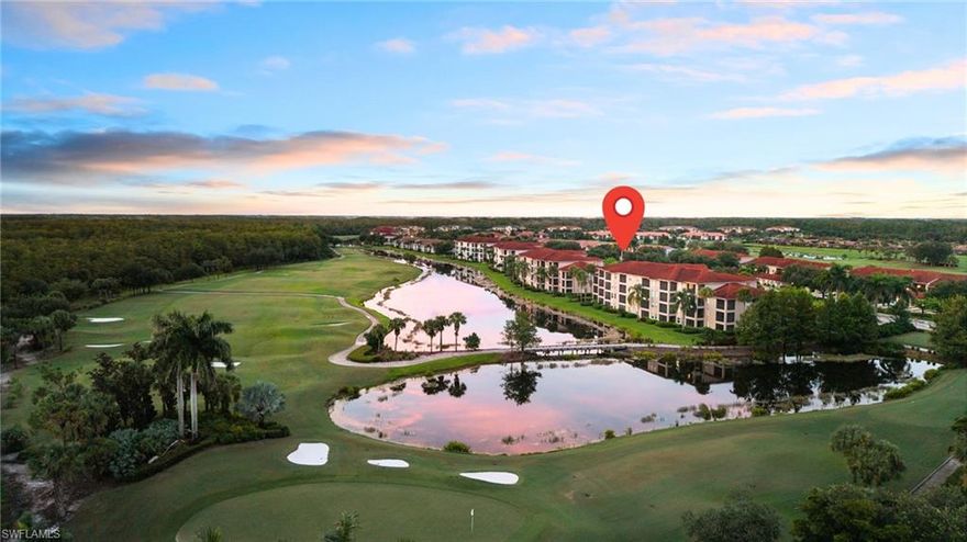 PRICED TO SELL! This immaculate, first floor "Ashbury" condo is located in the first Terrace building, closest to all of Heritage Bay's resort-style amenities, and is offered TURNKEY furnished, move-in ready! Enjoy wonderful sunsets and a water, preserve, and golf view of #16 and #17 greens on your screened in lanai every night. Golf membership INCLUDED with purchase! The Ashbury is a traditional 2 bed/2 bath floorplan, with covered parking and an outside storage locker. This condo is equipped with features like Plantation shutters, hurricane IMPACT windows and sliders, "Florida Glass" sliding lanai panels, roll down lanai sun shades, high-level real wood cabinets, stainless appliances, large diagonal tile, and more! Heritage Bay features a stunning 27-hole Lewis-Azinger designed golf course and aqua driving range. The grand clubhouse offers diverse dining options, elegant event spaces, and a lively social scene. Have a bite to eat in The Grille Room— a casual indoor/outdoor bar & dining area, with an incredible southern view of the 27th green. Members can also enjoy a resort-style pool area with heated spa & 'The Cabana' poolside bar & grille with a full service kitchen. The community also includes a top-notch tennis program with 7 har-tru clay courts, pickleball & bocce courts, and a state-of-the-art fitness center. With a calendar full of events and activities, Heritage Bay ensures a vibrant and luxurious lifestyle for its members. Whether you're a golf enthusiast or simply looking for serene views and luxury living, Heritage Bay offers it all. Easy to RENT at $20,000 for the 3 winter months!