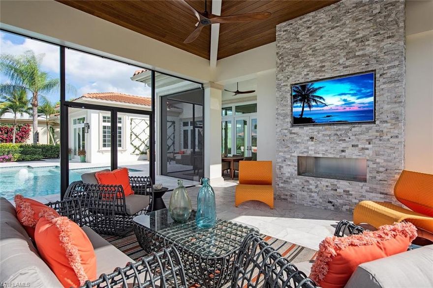 Welcome to Resort Style Living, Welcome to Grey Oaks. Immediate golf membership available with this breathtaking home. Renovated by Diamond Custom Homes this home is truly something special. Situated on over one-half acre, this gorgeous , one story residence features an open floor plan with expansive views of the Palm Golf Course.  Feel like you’re on vacation everyday of the year as you relax on the screen porch with fireplace and enjoy the magnificent backyard views with private pool and spa. The open floor plan allows for seamless integration of the indoor & outdoor living space, perfect for entertaining. Modern design/decor & high-end finishes are found throughout this spectacular residence complete with a full home generator.  Golf cart is included with the purchase of this home.  Don’t miss the opportunity to begin enjoying the 2022 season at Grey Oaks! Grey Oaks Country Club is Naples one and only private club with 54 holes of golf. In addition, the club offers exclusive amenities for all, from the newly renovated wellness center to the lagoon style pool, tennis, pickle ball, bocce, restaurants, spa... the amenities are endless.