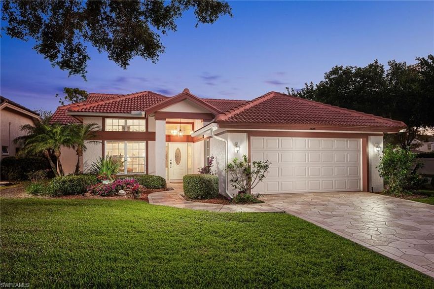 Sunny southern exposure from this light & bright home meticulously maintained by original owner.  Recent improvements include NEW ROOF 2019, new lanai screens 2019, new electrical panel 2019, full exterior and great room painted 2019, and new AC evaporator coil installed 2018.   Features include extended lanai, private back yard, high flat ceilings and built-in glass front cabinet in great room, sunny breakfast nook surrounded by 5 windows in spacious kitchen and large laundry room with two closets.  Master suite with vaulted ceilings, sparkling granite counters and frameless shower.  Study with built-ins can easily be converted to 3rd bedroom and lot allows ample space for pool.  Monterey is a very active and highly sought-after community conveniently located less than 3 miles to Vanderbilt Beach and 2 miles to Mercato and the Waterside Shops.   Amenities include a 24-hour guarded gatehouse, renovated award-winning clubhouse, new fitness center, billiards room, heated lap pool, basketball and pickleball court, new play area and active tennis with tennis pro and 3 lighted Har-Tru tennis courts.  A-rated public schools and three excellent private schools all within 3 miles.