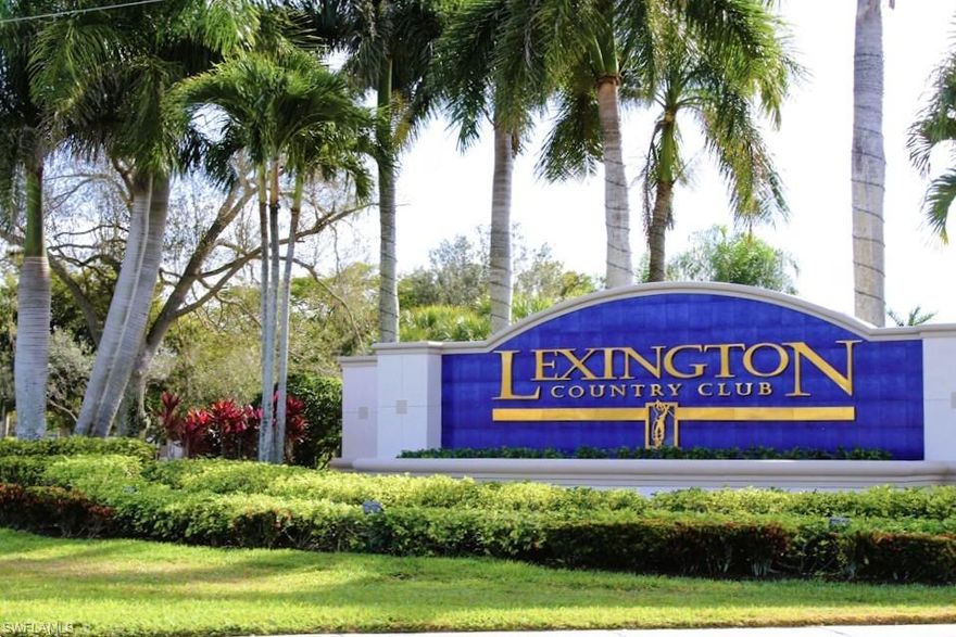 Everything you've been dreaming of is right here! Offered turnkey, this home is ready for immediate enjoyment! Corner-end villa with 2/BR, 2/BA, single car garage and extended driveway in Prestigious Lexington Golf & Country Club presents a fantastic buying opportunity! The villa boasts of custom paint with neutral and soothing color scheme throughout, 4" baseboards accentuating carpeting and tile flooring for a more finished look to walls. Enjoy carpeting in living area and bedrooms, white vanities and solid surface tops in both en-suites, with stylish faucets, and hardware! The Main en-suite offers his/hers sink for everyday functionality and style! The kitchen showcases quartz countertop against white cabinetry with under cabinet lighting, blue subway tiles backsplash, creating a dynamic visual flow to the kitchen with modern hardware, SS appliances, featuring a luxury SS range hood to quietly ventilate your stove while cooking! Take-in beautiful sunsets and water view from your enclosed lanai, the perfect spot to unwind and enjoy all year round! The Lexington community offers 18 hole championship golf course (not included), 12 lighted tennis courts, designated pickle ball courts, 6 heated pools, large clubhouse, fitness center, and so much more! On site 24/hr security with guard at gate! Don't miss this opportunity to own your piece of paradise! Call today for your private showing!