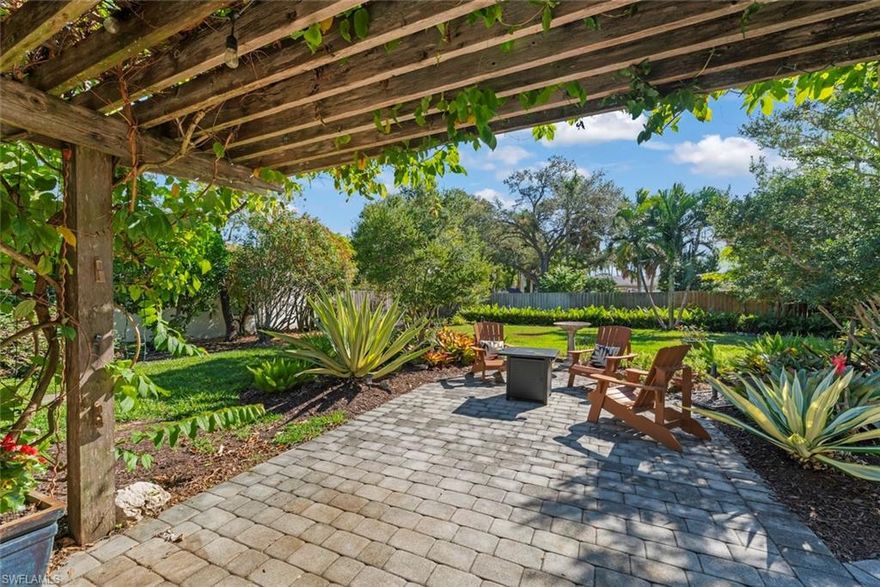 Located in the Riverside neighborhood near the historic Edison/Ford Estates off McGregor Blvd, this established mid century modern 3 bedroom 2 bathroom home is the perfect choice for peaceful "Old Florida" living. Pride in ownership is readily visible in the upkeep and care of this home. The kitchen is central to the living space as the main living area, dining area and sunroom flow seamlessly together.  The kitchen features granite counter tops, new stainless steel refrigerator and dishwasher. Floor to ceiling windows in the sunroom and glass French doors provide a pathway to a gorgeous backyard living space featuring Florida trees including Simpson Stoppers, Dahune Holly, and Bottlebrush trees.  The view is framed by a wooden pergola featuring beautiful Rangoon Creeper and a Wisteria-like vine when blooming in spring, summer and fall.  The original parquet floors in the bedrooms and living room along with the black walnut kitchen wood flooring sustain the midcentury modern styling of the home.

With the split floorplan, the primary bedroom has an adjoining full bath with walk in shower. Plantation shutters in the bedroom offer privacy and southern charm.  The 2nd and 3rd bedrooms share an additional full bath with a bathtub and shower combination.

All the windows and doors are impact glass. You can rest assured that the home did not experience any flooding from recent past storms. The whole house was re-plumbed in 2023 for peace of mind. This ground level home has no steps, so access is easy and cleaning and maintenance is a breeze. 

Nearby you will find local treasures such as the Edison and Ford Estates with it's garden center, the Fort Myers Country Club and golf course. Several Lee County schools are nearby as as well. The historic River District in downtown Fort Myers is only 3 miles away.  If you are looking for a move in ready home please schedule a tour of 3325 Avocado Drive as this home will not last long!