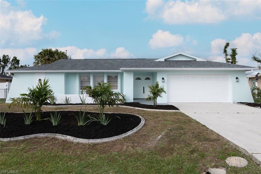 Ready to stop browsing bland home listings? Your perfect place is finally here! As you pull up, admire the freshly landscaped yard, updated exterior paint, and brand-new (2022) roof. Enter through the double front doors and enjoy the luxury vinyl flooring throughout. The kitchen, the heart of the open living space, boasts brand-new cabinets, quartz counters, subway tile backsplash, and stainless steel appliances. With a split floor plan, enjoy dual living spaces and easy access to the pool and large screened lanai. The fully renovated bathrooms offer a spa-like ambiance with dual vanities. Your home also features a huge indoor laundry/utility room, recessed lighting, updated trim and doors, new fixtures, and more. Come by and check it out!