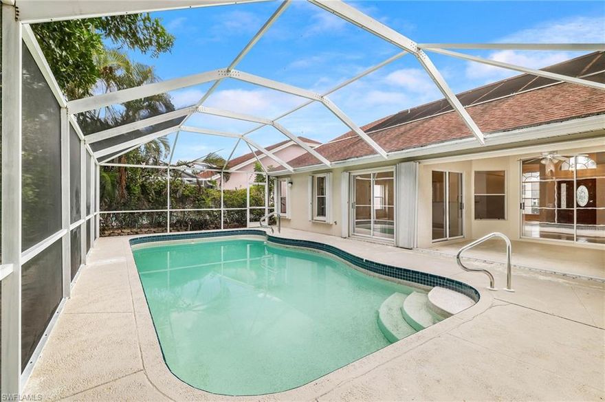 This 3-bedroom plus den, 2-bath single-family home in Crown Pointe offers 1,994 SF of living space with a private pool and a floor plan that works well for both everyday living and entertaining. The home has abundant natural light and presents a genuine opportunity to add personal touches and build equity in one of East Naples' most established communities.
Located off Davis Blvd, the address puts daily life within easy reach. Bayshore Arts District is 9 minutes away. Fifth Avenue South is 10. Sugden Regional Park and East Naples Community Park — home of the US Open Pickleball Championships- are 10 minutes from your driveway. A proposed Whole Foods is coming to the corner of Davis and Santa Barbara as well as a proposed Costco will be 11 minutes away. 
The Rich King Memorial Greenway runs directly along the neighborhood — 3 miles of a maintained walking and biking trail accessible without getting in a car. Naples beaches are roughly 15 minutes away.
Crown Pointe is a non-gated, established community with notably low HOA fees. Amenities include a clubhouse on a private lake, community pool, fitness center, tennis and pickleball courts.