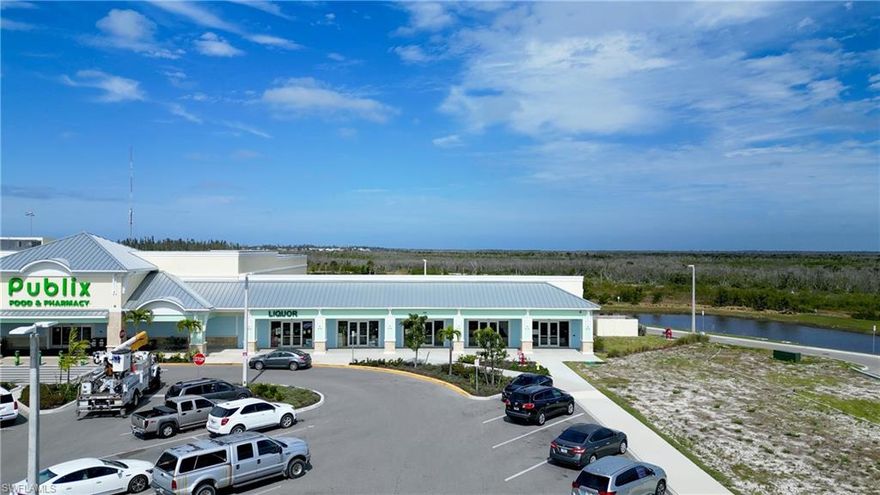 7000 sq ft "New Addition" to The Pine island PUBLIX SHOPPING CENTER. 5-Bays each containing 1400 sq ft, a washroom, wash tub & drinking fountain. Dr Watson Liquors is leasing the 2 bays closest to Publix the other 3 are vacant and are offered as gray boxes. The sprinkler system is complete but the heads will require adjustment depending on type of ceiling. The A/C units are on roof but need duct work. Front door for customers, back door for deliveries. THE BEST LOCATION, Plenty of parking and great visibility. An excellent investment for the present and the future on Pine Island. take a look today !!!