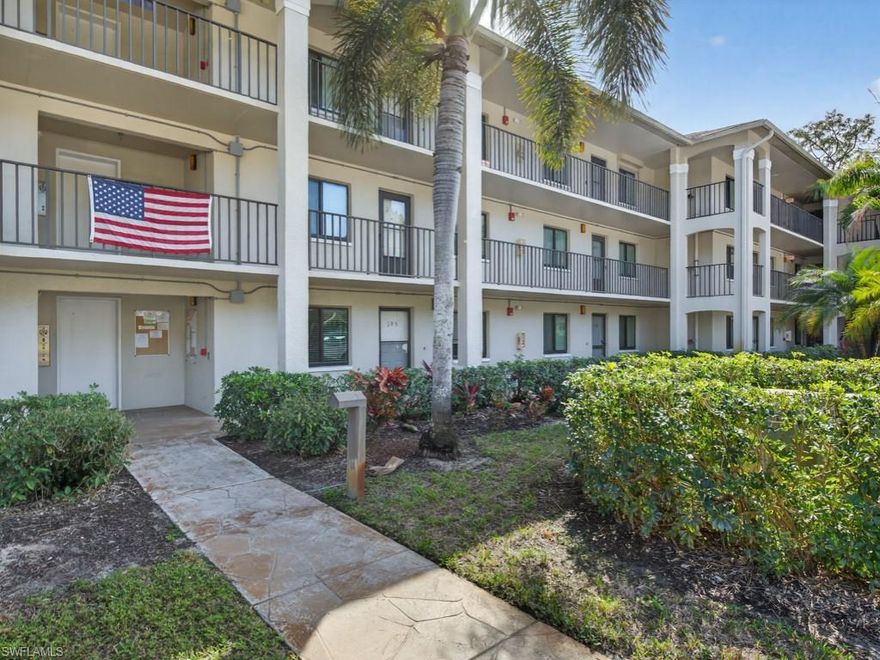 Lovely updated 2nd floor condo with spectacular lake view in a active and friendly community. Updated kitchen and flooring, impact glass windows and slider. Buildings recently painted, new carports, newer roof and all of this in a park-like setting near downtown Naples and all it has to offer. Close to beaches and restaurants. Activities galore - card games, bingo, shuffleboard, pool shooters, men's golf league, bicycle group, water aerobics, dancing and much more. Two pools, two clubhouses and barbecue grills.