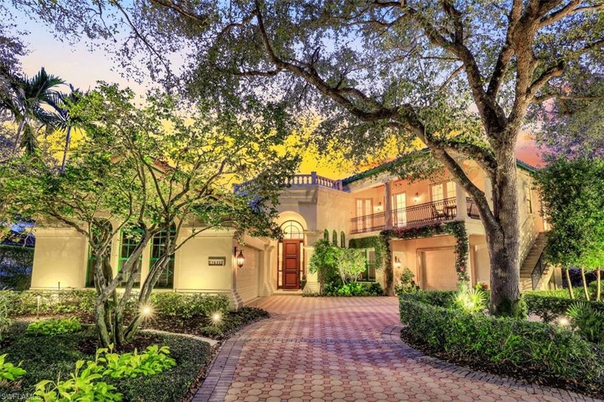 V4454 - Click on Must-see Video. Vizcaya’s Grande Dame! On the market for the first time, discover over 5,000 sq. feet of classic timeless design in a premier west-facing location on Upper Clam Bay. Be dazzled by a magazine-worthy landscaped backyard with a gas heated pool and spa, generous dining and sitting areas while you are serenaded by glorious birdlife. A separate two-bedroom apartment, three car garage and screened lanai lounge are rivaled by two office areas and a sumptuous master suite which includes a private dressing room with a boutique-size walk-in closet. The gourmet kitchen boasts a large island, top-of-the-line appliances and custom cabinetry. The finest millwork crafted throughout the home embraces function and beauty, charm and aesthetic sensibility in this elegant, relaxing and simply happy home. Enjoy all of this in the magical neighborhood of Vizcaya nestled in the exclusive gated enclave of Bay Colony on the Gulf. Private Beach Club and Tennis membership, beach access as well as all of the additional amenities of Pelican Bay await you.