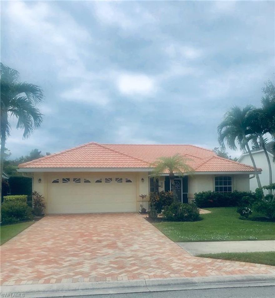H.15071  Enjoy the southern and lake view from this nice home.  Tile roof, brick driveway and hurricane shutters. Only 4 miles to the beach and 5th Ave.  S.Crown Pointe offers a clubhouse, heated community pool, tennis court, pickle ball court, sauna and fitness room.  Low HOA Fee!