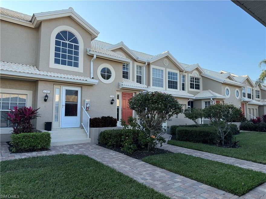 This wonderful end unit, second-floor condo has one of the best views in Worthington overlooking the golf course and is turn-key furnished.  Kitchen and bathrooms remodeled.  Tile in the guest bedrooms with no carpeting except on the stairway.  Hardwood in the master bedroom.  Newer fans and fixtures.  The hurricane impact sliders are awesome plus the front window have been updated to hurricane impact. This condo is a true three-bedroom with nice-sized rooms, that are bright with windows. Covered parking right out your front door.  The AC was replaced in 2017 and the clay tile roof was replaced on the building in 2008. The owner has this condo well-stocked with cooking utensils and everything you need just pack your clothes and enjoy the golf and sunshine at this active club in Bonita Springs. It is a short walk to the Clubhouse and neighborhood pool.  Enjoy lunch by the pool and have a drink at the Cabana.