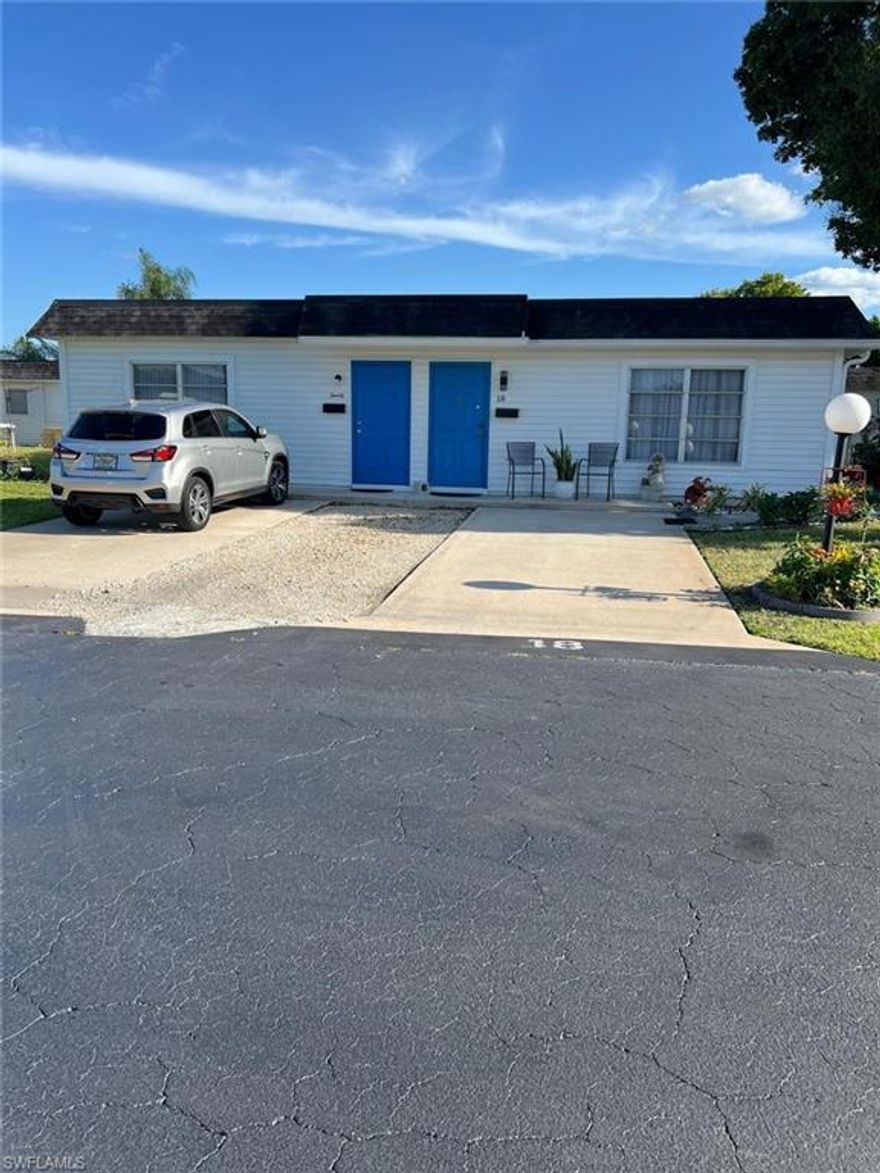 Welcome to this beautifully maintained and thoughtfully updated 2-bedroom, 2-bath villa located in a peaceful and well-established community in the heart of Lehigh Acres. This inviting home features a functional layout with a spacious living area, dining space, and a generously sized kitchen with breakfast bar, perfect for everyday living and entertaining.
The property is currently being enhanced by the owner, including ongoing kitchen renovations and the installation 
of new slip-resistant flooring in the kitchen area, adding both style and safety for the future homeowner.
Enjoy outdoor living with a charming tiled patio surrounded by lush landscaping, ideal for relaxing or entertaining guests. The home also offers convenient parking and low-maintenance living.
Located in a welcoming 55+ community with flexible occupancy guidelines, this property allows additional residents aged 18+ as long as at least one occupant is 55 or older, making it a great option for comfortable and adaptable living.
Conveniently located near shopping, dining, and major roadways, this home offers both tranquility and accessibility. Schedule your private showing today! 
All information is deemed reliable but not guaranteed. Buyer and buyer’s agent to verify all details with HOA.