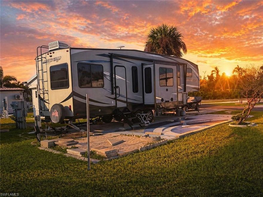 Welcome to Palmetto Palms where YOU own the land! This cleared lot at 19681 Summerlin Rd #396 offers a fantastic opportunity to enjoy the Southwest Florida lifestyle with added value already in place. Included in the sale is a well-maintained Cherokee Arctic Wolf Limited 35ft Fifth Wheel, making this a true turnkey setup—just bring your personal items and start enjoying immediately.

This lot previously had a home and is ready for your vision, whether you choose to use the existing fifth wheel, upgrade, or build in the future. All furnishings and contents are included, providing a seamless move-in or rental-ready opportunity.

Located in the desirable Palmetto Palms community, you’re just minutes from Fort Myers Beach, Bunche Beach, shopping, dining, and entertainment.  This lot offers convenience along with resort-style community amenities including 2 pools, clubhouse, tennis, pickelball, shuffleboard, volleyball, horseshoes and planned activities. 

Bonus opportunity: The seller also owns adjacent Lot #395 and is open to packaging both properties together—ideal for expanded space, investment potential, or a multi-lot setup.

Don’t miss this unique chance to own a flexible, turnkey property in one of Fort Myers’ most sought-after locations!
