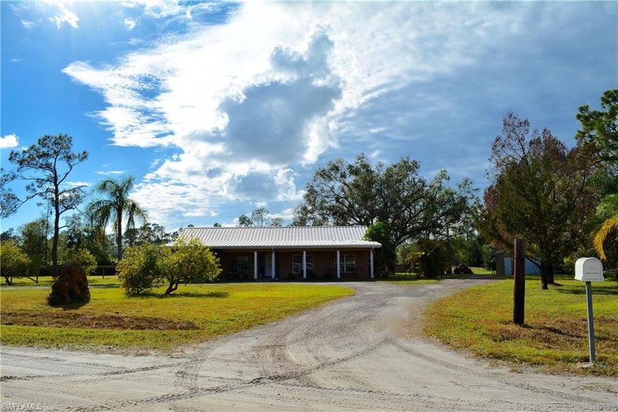 Have you always dreamed of living on your own private ranch like home? Situated on more than 3 beautiful acres you will find a horse lovers paradise.  This 3 bedroom home offers an upgraded kitchen with counter top space to spare, large pantry for additional storage and a window over the sink overlooking the barn out back.  Living room offers a beautiful brick wood burning fireplace for those cozy evenings in. Large windows in the living room also allow for plenty of natural light during the day looking out into the front yard. Deep earth toned flooring in all of the main spaces of the home compliment the brick features inside. Enjoy quiet days sitting and overlooking your tranquil front yard on the open front porch. Exterior  features 48x48 aluminum barn that is currently being used as a workshop. Barn currently has 2 12x12 stalls and can easily add on more stalls if desired. Inside of the barn there is also an office and half bathroom. 24x28 Storage shed on property with running electric. This home also comes fully equipped with a whole house diesel generator should the power ever go out in the area. Contact your agent for more information on how you can make this home yours!