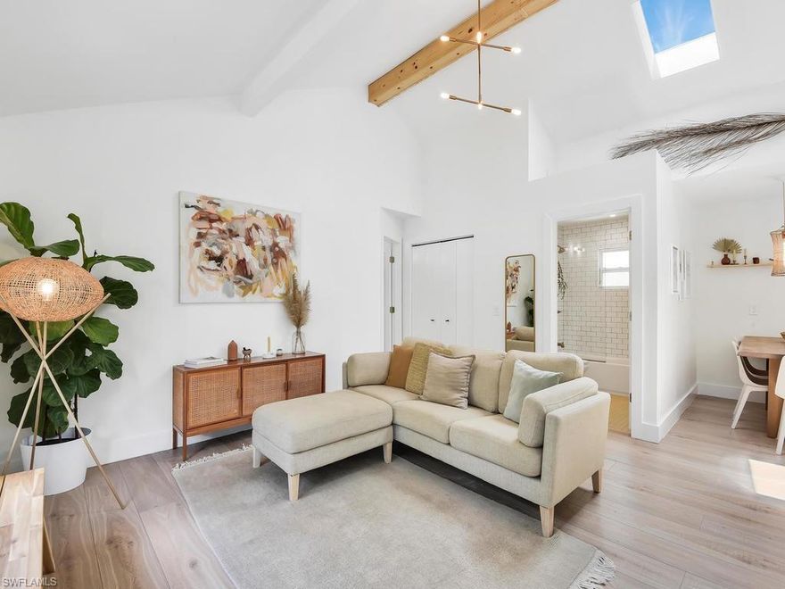 Welcome to Golden Gate Estates in Naples, FL! Your rural paradise awaits. A custom NEWLY renovated home sitting on 2.73 acres with a pond west of Wilson BLVD for under $350,000?! Don't miss this opportunity before someone snatches this one-of-a-kind home up. There's nothing like making coffee and watching deer walk through your yard or fishing in your own pond at the end of a long day. Transform the already updated bottom floor into whatever you desire while you live in a modern space that's easy on the eyes and just feels like home. Quartz waterfall counter-tops flow as you walk out onto your balcony and enjoy the sunrises and sunsets of SWFL. Welcome home!