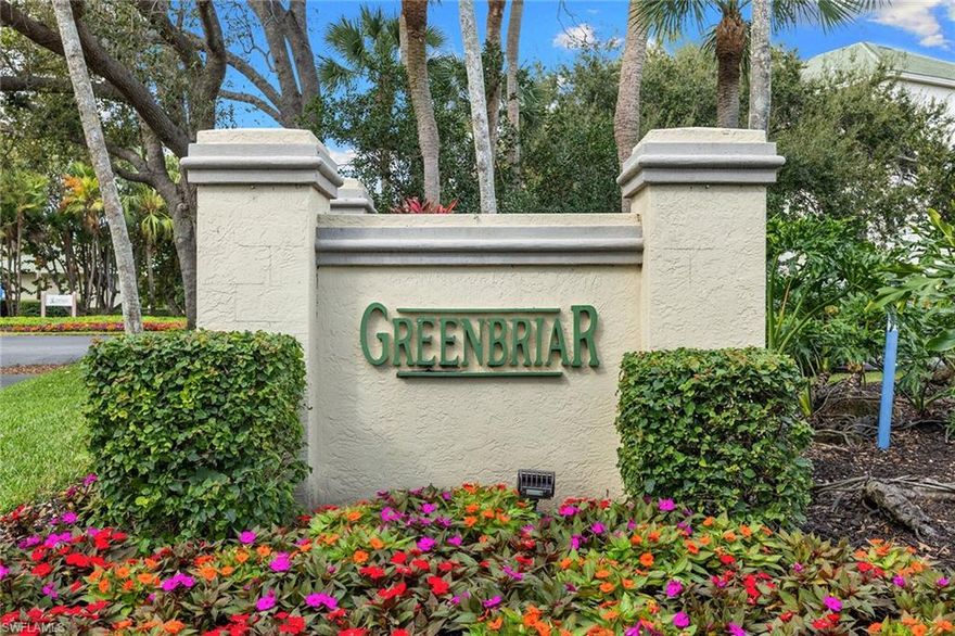Enjoy Floirda living in this tastefully updated end unit in the Greenbriar community within Bonita Bay. The modern upgrades include new bathroom tile and cabinetry, bedroom flooring and carpeting. The living room is tastefully decorated with a cozy coastal relaxing vibe. Enjoy the beautiful golf and water preserve views from the screened lanai. The primary bedroom and guest room have king beds and there is a den with a day bed. The kitchen has updated appliances and has nice light due to the end units advanage of side windows. 
Some of the amenities included in the community are a common elevator for easy access to the condo, under building garage parking and this condo is just steps away to the tennis courts, BBQ grills and pool & spa, all private to those staying in the Greenbriar neighborhood. 
Bonita Bay is an award-winning gated community, where one-half of the 2,400-acre community is devoted to golf courses, parks, preserves, natural areas, and other open spaces. Enjoy the 12 miles of walking/bike paths, partake in the communities many social activities, or take the shuttle to Bonita Bay's private beach park on Bonita Beach for a day of sun and surf. The Bonita Bay Beach Club provides lounge chairs, restroom/showers, charcoal grills and gazebo with picnic tables and can be accessed by tram provided by Bonita Bay. Additional community amenities include a Marina with boat docks available for rent, casual waterfront dining at Backwater Jack's and three waterfront recreational parks that feature canoe & kayak launches, picnic areas, lighted tennis courts, fishing piers, children's playground, pavilions, butterfly park & boardwalk to Estero Bay.