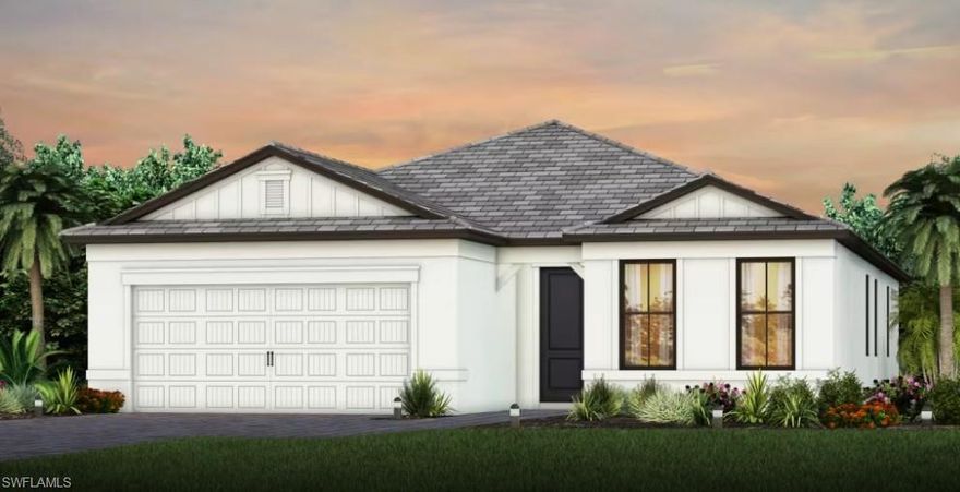 Do not miss out on one of our last desirable Mystique floorplans with 4 bedrooms and 3 full bathrooms. This home has it all with tile and quartz throughout, gourmet kitchen with built in gas appliances, and large kitchen island overlooking the living space. Perfect for entertaining and just a quick walk away from the community pool. Bonita Del Sol has something for everyone, in a premier Bonita Springs location close to almost everything and just 2.5 miles to Downtown Bonita. The community features 248 future doors, a community pool, a walking path, low HOA, & NO CDD! Special financing available