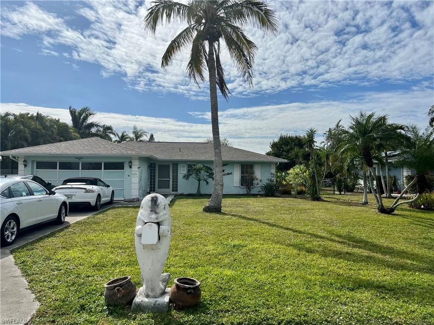 2 bedrooms 2 baths pool home and a studio, in the desirable Windsor Estates neighborhood offering the opportunity to make it your own vacation home or investment rental property, no HOA fees, just off Bonita Beach Rd. WEST of 41 and a couple of miles from the beach.