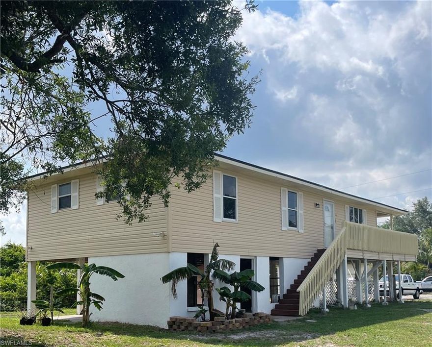 This 3 Bedroom 2 Bath Stilt Home allows for lots of opportunity to add square footage living area on the bottom floor. So much potential to get creative with this home. Situated on a quiet dead end road on the corner of 8th and Xelda. New Roof and A/C recently installed. Private yard fully fenced for kids and pets.