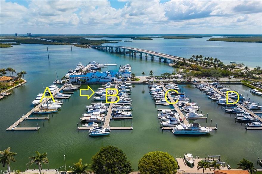 Located on beautiful Marco Island at the Marco Island Yacht Club this deeded 50 foot slip with a max LOA of 55 feet is located on deep water quick access to the Gulf of America! Located on the B dock slip B-98 allows with deeded ownership and with board approval, you can place a lift in the slip. A big advantage to ownership is you can live aboard your boat 365 days a year, or you can rent your slip out when not using it. The club house has a pool, mail boxes, BBQ, washer/dryer, showers, ice and a owner's lounge inside. Low quarterly fee of only $879.91 totaling $3,519.64 annually. Metered electric & flat fee of $50/month for water/sewer & WIFI. Parking lot close to slip for loading provisions and fuel trucks allowed onsite. Close proximity to restaurants, shopping, beach access, and grocery stores for supplies.
