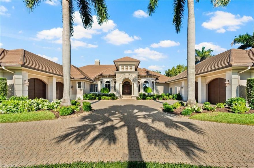 Experience the pinnacle of privacy and luxury living within the prestigious gates of Bonita Bay in the community of Bay Woods. This exceptional estate home offers 3 spacious bedrooms, a dedicated office, and a tranquil serenity room—all designed to balance elegance with nature. A stately motor court and rare 4-car garage set the tone for the car enthusiast, while soaring ceilings, refined finishes, and open living spaces create a seamless flow between indoors and outdoors. At the heart of the home, walls of glass open to the expansive terrace where the infinity-edge pool appears to dissolve into the untouched preserve. With no neighbors in sight, every sunrise becomes a private performance framed by lush natural beauty. Hosting friends and family is a breeze with a spacious kitchen, handy butler’s pantry, spirit storage, and plenty of resort-style perks—like a summer kitchen and inviting lounge areas perfect for everything from cozy get-togethers to big celebrations. The primary suite is a sanctuary with a spa-inspired bath, dual dressing rooms, and a private terrace, while the serenity room invites mindfulness, and the office provides refined focus with serene views. Nestled in one of Southwest Florida’s most coveted communities, this estate channels the world-class amenities—five championship golf courses, private marina, beach park, tennis, fitness, and miles of walking trails—a rare opportunity to own a home that embodies both prestige and peace of mind.