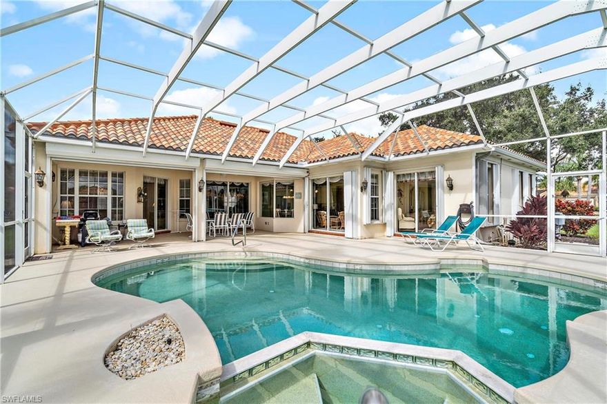 HIGEST AND BEST OFFERS TO BE SUBMITTED BY SUNDAY NOV 7TH AT 3PM. MULTIPLE OFFER SITUATION. WOW!! One of the largest models that Village Walk boasts! The WINDSOR is FINALLY AVAILABLE! Located on an oversized lot at the end of a quiet cul-de-sac that overlooks the glimmering lake, this 4 plus den/office 3 bath home provides privacy and luxury for a large family or for hosting guests, including a mother-in-law suite. Light, bright, and volume ceilings allowing natural sunlight into all rooms. Enjoy your days lounging in the custom pool & spa on your large screened-in lanai. Hurricane shutters for all openings providing ultimate protection. Close to shops, restaurants, gyms, Ritz Carlton, golf, beaches, PLUS amazing Amenities in the community.... you name it! Move-in, turnkey ready waiting for you!