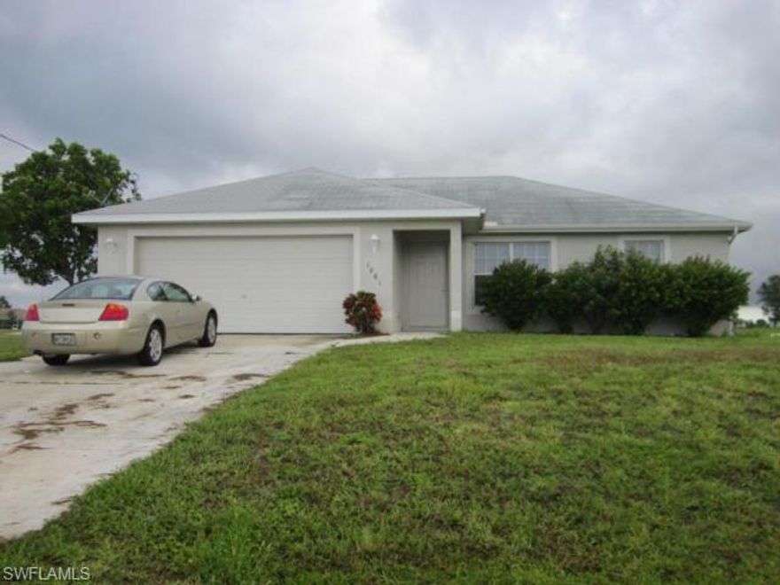 Great little 3/2 in NW Cape Coral.  Open floor great room floor-plan with screened lanai.  Needs a little sprucing up but has tons of potential.  Currently tenant occupied on lease until May 1st.