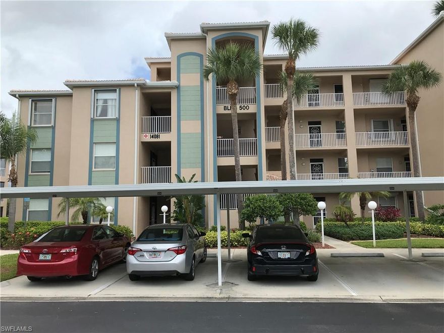 Very desirable 3rd floor corner unit with 2 bedrooms 2 baths plus den located in the 55+ gated community of Heritage Cove. This home is well cared for and comes nicely furnished. Enjoy the lakeside views from the Great room with double sliders. The large master bedroom with sliders to the lanai also has a large master bath and 2 walk in closets. Several upgrades including corian countertops and updated flooring. The unit has a nice laundry closet, a storage unit close to the front door and covered parking. The centrally located community of 50 acres of lakes and nature preserves offers several amenities that include clubhouse, media room, library gym, pool, spa, tennis, bocce and walking paths.