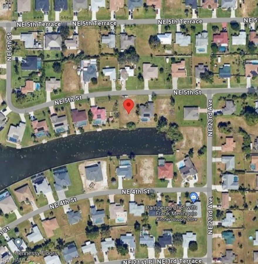 Awesome S. of Pine Island Rd Freshwater Lot.  All assessments paid and SEAWALL is IN!!   It also includes a small dock.