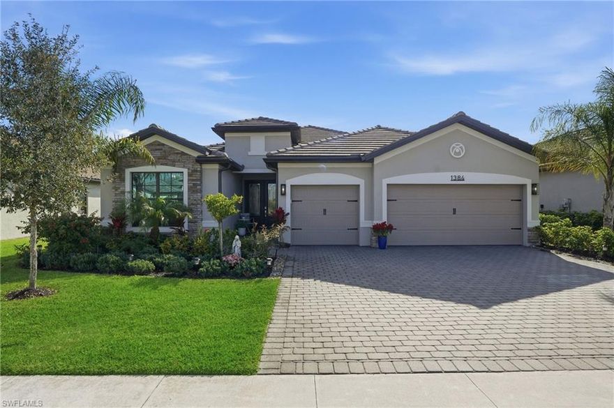 Pool & Spa | 3-Car Garage | Built 2023 | $399 Monthly HOA | No Mandatory Golf |

Private pool and spa, a spacious 3-car garage, and modern 2023 construction set this beautifully maintained Valencia Golf & Country Club home apart. This 3-bedroom + den, 3-bath residence offers 2,444 square feet under air and showcases thoughtful design, quality construction, and exceptional care by the original owner.

The open-concept floor plan is ideal for both everyday living and entertaining, with the great room, dining area, and kitchen flowing seamlessly to the screened lanai. Outside, the private pool and spa create a relaxing outdoor retreat designed for enjoying Southwest Florida’s year-round lifestyle.

The split-bedroom layout provides added privacy for guests, while the versatile den is ideal for a home office, media room, or additional flex space. The primary suite offers a spacious bath with an oversized walk-in shower, private water closet, and two walk-in closets (his-and-hers) for generous storage and convenience.

Impact-resistant windows, energy-efficient systems, and 2023 construction provide peace of mind and reflect the advantages of newer building standards compared to many older homes within the community.

Additional highlights include a full 3-car garage and abundant storage throughout.

Valencia Golf & Country Club features a public golf course with no mandatory membership and HOA fees of just $399 per month. Conveniently located near elementary, middle, and high schools, as well as shopping, dining, and major roadways.