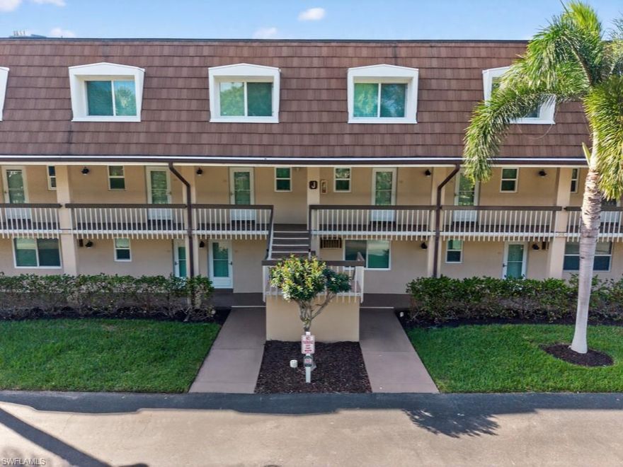 Paradise awaits in this beautiful 2 bedroom 1.5 bathroom town-home condo on Marco Island! This home is move-in ready with updates in the kitchen (stainless steel appliances and granite countertop) and bathrooms, wood-look tile floors downstairs, impact glass windows and sliders and tasteful furnishings. Enjoy views of the pool and a paved gathering area complete with chairs , tables and umbrellas from your private, screened balcony. Ideally located just one block from the stunning Residents' Beach and a short distance to several dining options, Island Manor offers its residents beautifully landscaped grounds, a large pool with a social room, shuffleboard courts, BBQ grills, assigned parking and extra storage, strong reserves, newer roof, siding, lanais and updated plumbing. Don't miss this opportunity to live the island lifestyle!