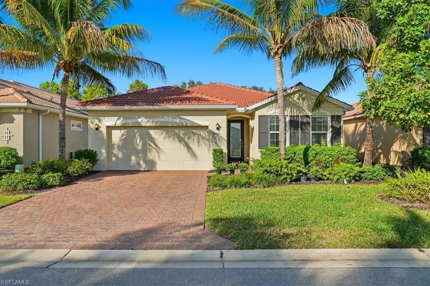 TURNKEY FURNISHED 2017 Delray Model with 4 bedrooms, 2 baths, and 2,032 sq ft in the gated community of Lindsford. Located within a short walk of the community amenities, including clubhouse, resort-style pool, fitness center, tennis courts, basketball court, bocce ball, and playground.

Exterior features include a tile barrel roof, a brick-paver driveway, a screened lanai with an extended paver patio, private preserve views, and ample backyard space with room for a pool. Property upgrades include fresh interior paint, a new gutter drainage system, keyless entry, an epoxy-coated garage floor, and new ceiling fans throughout.

Interior highlights include diagonal tile flooring in the main living areas and primary suite, 8' interior doors, and an 8' front entry door. The kitchen features raised-panel cabinetry with crown molding, granite countertops, a single-level island, Whirlpool and KitchenAid stainless-steel appliances, and a walk-in pantry. The primary bedroom features two walk-in closets and an en-suite bath with dual granite vanities and a tiled walk-in shower. Three additional bedrooms share a full guest bath with a granite vanity and a tiled tub/shower combination.

Additional features include a laundry room with a utility sink, a Maytag washer and dryer, window treatments throughout, and 8' sliding doors leading to the lanai. All furnishings and décor are included in the sale. Low HOA Fee's. Convenient central Fort Myers location near shopping, dining, and major roadways and airports
