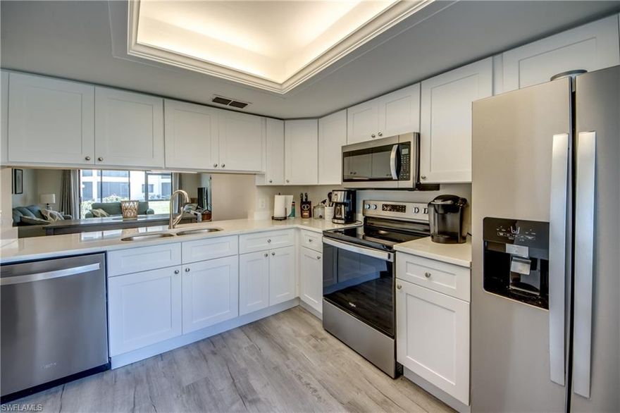 Enjoy the beautiful lake view from your lanai in this recently renovated, amazingly priced, first-floor, 2-bedroom, 2 bath condo, being sold turnkey!  Simply bring your beach attire and personal items and begin enjoying the Paradise that is SW Fort Myers and Fort Myers Beach.  The home is located in the gated, conveniently located, and highly sought after resort community of Cinnamon Cove. Cinnamon Cove features a beautiful clubhouse, multiple pools located throughout the community, pickleball, tennis, shuffleboard, and bocce, not to mention the many events, activities, and social gatherings held throughout the year all with extremely affordable HOA fees. Check out the proximity to Fort Myers Beach, Sanibel, Bonita Beach, and Naples. If the proximity to these beautiful beaches isn’t enough, there are plenty of excellent restaurants nearby, and for convenience when traveling, the Southwest Florida International Airport is only a short distance away.