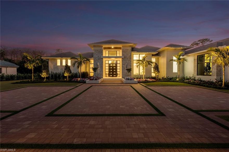 Avoid the waitlist, as this home offers an immediate transferable golf membership. Indulge in the epitome of luxury in this newer construction by Diamond Custom Homes. Sold furnished, this exquisite home is in the exclusive country club community of Quail West. With unparalleled attention to detail, the residence is a testament to meticulous design and craftmanship. The interior boasts sophistication at every turn with intricate ceiling designs, custom cabinetry, lighting, floor-to-ceiling windows and 12-foot sliding glass doors that open to your outdoor oasis. The gourmet kitchen is complete with a six-burner gas range, oven, steam oven, warming drawer, open-door-assist refrigerator, two dishwashers, beverage doors with custom panels, a built-in Miele automatic coffee maker, and two large islands with an abundance of storage, plus a walk-in pantry. The layout is ideal for entertaining with the varied dining and lounge options which include a beautiful 500-bottle, temperature-controlled wine room. The owner's suite is a private sanctuary with a soaking tub, walk-in shower with multiple showerheads, dual water closets and spectacular dual closets with plenty of built-in storage. The spa is near the sitting area of the owner's suite for a relaxing soak at the end of the day. All guest rooms have en-suite baths and offer a private entrance. You will not want to miss the large flex room, featuring a full bar, beverage cooler, dishwasher and a large area for a wide-screen TV and game table. A welcome respite, the expansive lanai showcases a pool bath, outdoor kitchen, fireplace, and for the swimming enthusiast, a large pool ideal for laps. The fenced-in yard overlooks the signature hole on the Preserve Course. The 4.5-car garage is air-conditioned with epoxied flooring, plenty of built-in storage and tall ceilings if lifts are needed. This home has state-of-art features, including retractable electric screens, retractable electric hurricane shutters, a whole-house generator, Lutron lighting and mitered cut roof tiles. The home is equipped with a Control4 system, pre-wired speakers, and an advanced AV system ready for your final touches and personalized setup. Conveniently located 20 minutes to Southwest Florida International Airport, sandy white beaches, shopping, live theater and the best restaurants, this impeccable property invites you to experience the best of Naples living.