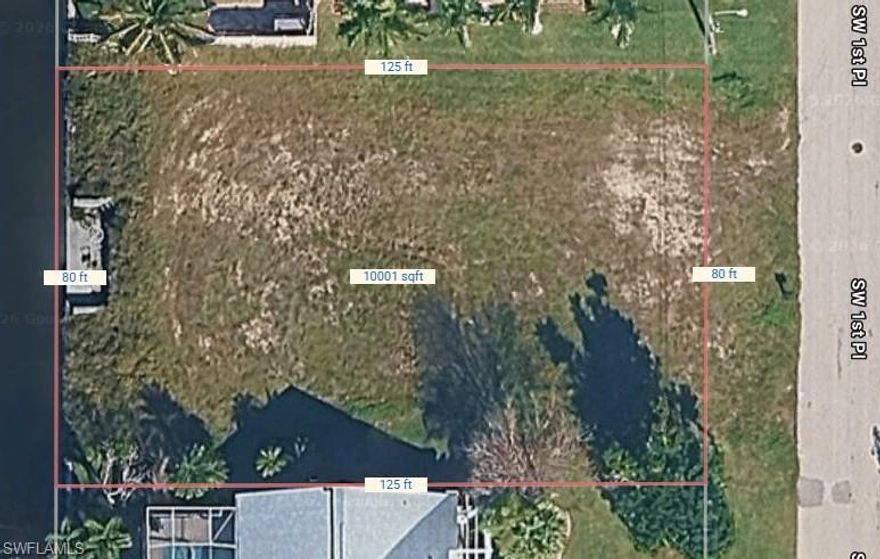 Exceptional GULF ACCESS WATERFRONT lot offering stunning western exposure for unforgettable Florida sunsets. Concrete seawall is already in place, and all assessments are in and paid! Making this property truly build-ready. Enjoy quick boating access to the Gulf while being conveniently located near everything Cape Coral has to offer, including shopping, dining, and entertainment. Easy access to Santa Barbara Blvd, Cape Coral Parkway, and Veterans Parkway provides a smooth commute to Fort Myers, US-41, and I-75. Whether you’re ready to build your DREAM Gulf ACCESS HOME or secure a prime investment, this lot delivers the perfect blend of lifestyle, location, and value.