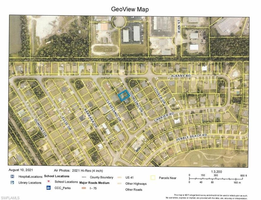 Rare duplex lot available in desirable San Carlos Park.  This property consists of three lots and is zoned for one duplex or one single family home.  The information contained herein is deemed accurate to the best of our knowledge.  Buyer should conduct their own due diligence to verify details.