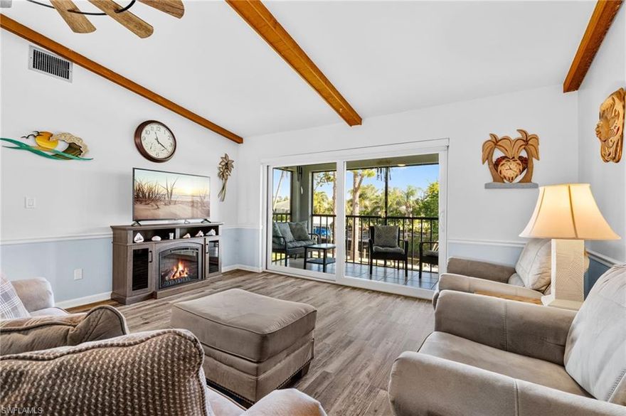 GULF-ACCESS CANAL VIEWS – UPDATED OPEN FLOOR PLAN – SCREENED WATERFRONT BALCONY! Discover the ultimate Southwest Florida lifestyle in this beautifully updated condo located in the highly desirable Moonraker community of North Fort Myers. This waterfront residence offers stunning canal views and direct Gulf access through the community docks, perfect for boating enthusiasts. New owners may keep a boat up to 26 feet, with slips available on a first-come, first-served basis through the association—making this the ideal home for those who love to spend their days on the water. Inside, the open and airy layout features an updated kitchen with a breakfast bar, modern cabinetry, and a seamless flow into the spacious living and dining areas, creating an inviting space for both relaxation and entertaining. The private screened balcony overlooks the canal, offering a peaceful setting to enjoy morning coffee or evening sunsets. Additional conveniences include in-unit laundry, covered parking, and extra storage for your beach gear or boating accessories. The community is beautifully maintained and features a sparkling pool, perfect for cooling off on sunny afternoons. Residents also appreciate the walkable and bike-friendly neighborhood, surrounded by natural beauty and close to everyday conveniences. Just minutes from downtown Fort Myers, waterfront dining, shopping, and entertainment, this home provides the perfect blend of comfort, location, and waterfront living. Whether you’re seeking a year-round residence, vacation retreat, or investment property, this condo delivers everything you need to enjoy the laid-back Florida lifestyle to the fullest. Schedule your showing today! THIS PROPERTY QUALIFIES FOR A 1% LENDER INCENTIVE IF USING PREFERRED LENDER, INQUIRE FOR MORE DETAILS**