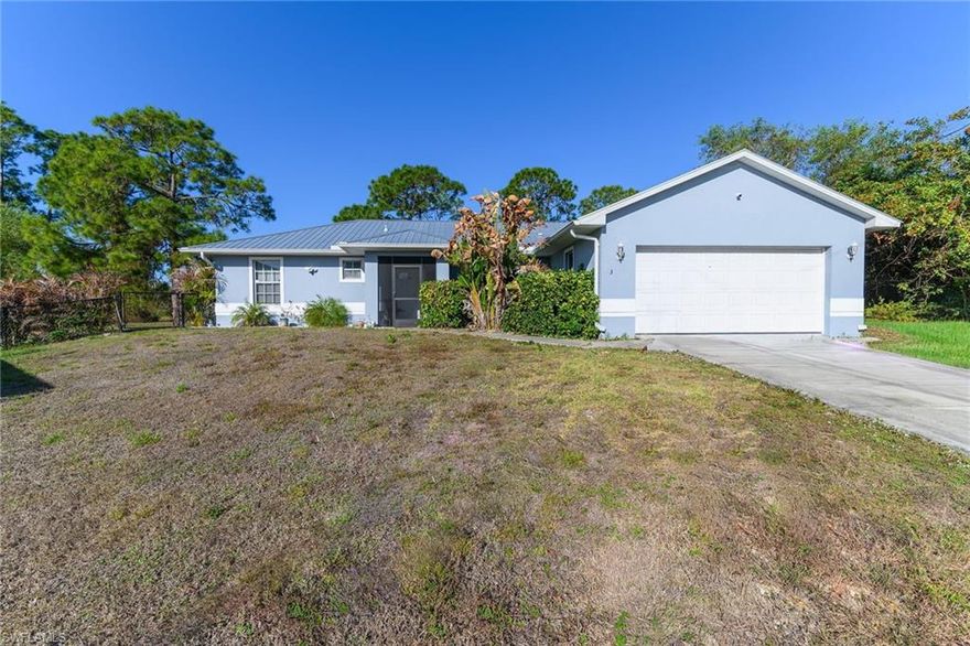 Beautifully Renovated Canal-Front Home on a Spacious Lot!   Enjoy Florida living at its finest in this beautifully updated home situated on a large canal-front lot. Spend your days fishing, relaxing outdoors, and enjoying the year-round sunshine from your own backyard.    Inside, the home has been thoughtfully renovated from floor to ceiling. Features include 18x18 tile flooring, recessed lighting, granite countertops, newer cabinetry and vanities and crown molding. The open layout offers plenty of room to spread out with a flexible 4 bedroom floor plan, perfect for families, guests, or a home office.   Additional highlights include a new metal roof (October 2022), regularly serviced AC system, and a newer hot water heater—providing peace of mind for years to come.   With abundant storage, generous indoor and outdoor space, and low-maintenance finishes, this home is as practical as it is beautiful. Although located on a canal, the property experienced no damage from Hurricane Ian.   
Don’t miss this opportunity to own a move-in-ready home with space, style, and  canal waterfront.