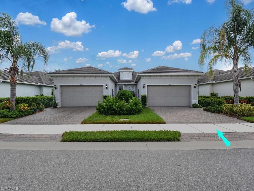 When tranquility and a splendid lifestyle are your dreams - A modern attached villa with a two car garage features granite countertops, white cabinets, recessed lighting and high ceilings. This light and bright residence is a short distance to the resplendent resort style community center. Tidewater Del Webb is a 55+ community with state of the art fitness center, bocce courts, pickleball, tennis, state of the art fitness center, library, bocce courts, pickleball, tennis, dog park and community garden.   You'll love the beautiful landscaping and outdoor living space perfect for entertaining and relaxing. East exposure, tile and carpet floors, laundry room, paver driveway and spacious outdoor screened lanai. Ready for quick occupancy with special financing options available.