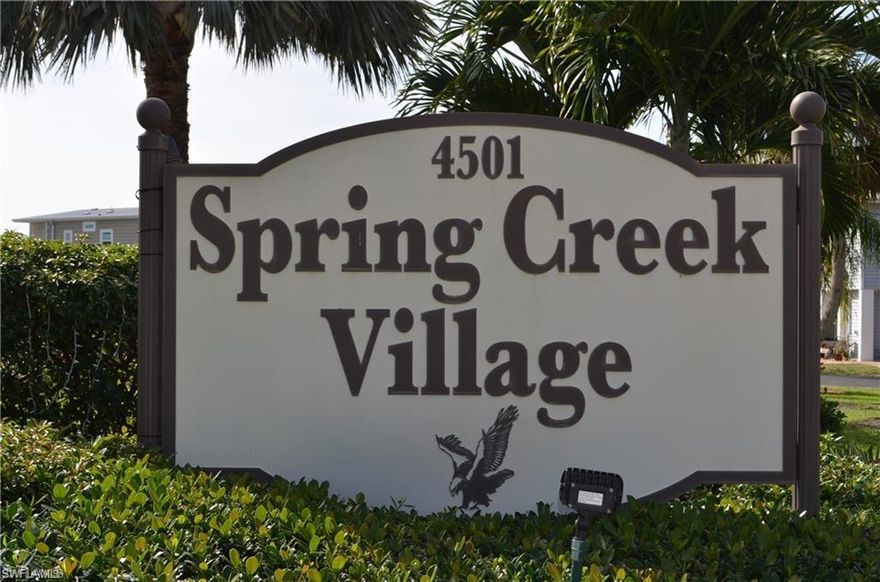 Waterfront community of Spring Creek Village offers OWNED LAND, LOW HOA FEES & GULF ACCESS via the community  boat ramp.
By boat Estero Bay is 6 min away with your toes in the sand on the beach or shelling along the waters edge, watching dolphins, manatees or fishing - then stopping for lunch at one of the many waterfront restaurants. Ending the day at New Pass & the Gulf of Mexico to watch the tropical sunsets at the beaches of Lovers Key State Park & Doggie Beach.
This vacant lot is one of the larger homesites located across from the lake and is waiting your dream home. New homes can be built on site with concrete columns and parking underneath, or a manufactured home, modular home or other options. Spring Creek Village is an amenity rich community with clubhouse, planned activities, pool, hot tub, shuffleboard, tennis, pickle ball, bocce ball, basketball, picnic area, lake w/ fishing pier, free kayaks use, boat ramp, boat storage compound, etc. Low  HOA fees, great location, min to Coconut Point Mall, Lee Health at Coconut Point, Hertz Sports Arena, Lee County Sports Complex, SWFL international Airport, Florida Gulf Coast University, shopping & public golf courses. Friendly community. Come & enjoy the Florida Lifestyle with your new friends!
