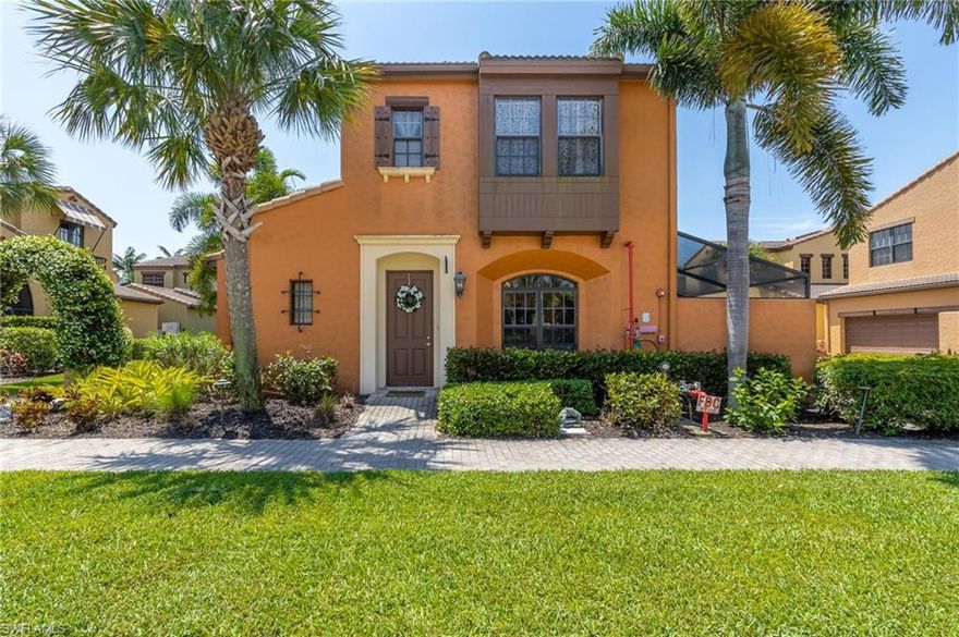 Pack your bags and enjoy carefree resort style living now.  Beautiful bright and airy, this fully furnished Cordova Casita offers the ultimate in privacy.  NO SHARED WALLS with the neighbors, lots of windows!   All the benefits of a single family home without the maintenance!  UPGRADED GRANITE AND TILE in the kitchen and baths, plus HARDWOOD flooring throughout.  Gorgeous French doors lead out into your private screened-in lanai.  Large master suite with large walk-in closet.  Built-in computer desk.  Guest bedroom with ensuite bath.  Two car garage with enclosed storage room.  New (2020) AC/Heating Unit with UV antibacterial feature & water heater.
Voted COMMUNITY OF THE YEAR 9 years running, PASEO is conveniently located close to the airport, shopping, theater and restaurants.  Luxurious lifestyle community includes a resort-style swimming pool, tiki bar, spa, pub, gym, theatre, 6 Har-Tru tennis courts, pickle ball, bocce, etc.  Don't miss your chance to own a piece of paradise.