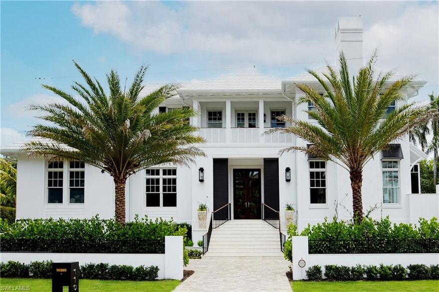 This immaculate custom home is perfectly located in the heart of Olde Naples, just 1 block from the beach and is the epitome of Naples resort style living! This lightly lived in home features exquisite interior finishes, guest quarters, multiple living areas, an elevator, a breathtaking wine room, and an extensive pool complex with spa, outdoor kitchen, outdoor fire pit, and lounge. Inside, the stunning chef’s kitchen includes beautiful cabinets and tops, wolf and sub zero appliances, walk-in pantry, and built-in Miele coffee bar and ample storage. Multiple living areas capitalize on views of the pool and outdoor living space and features soaring ceilings, multiple fireplaces and spectacular architectural accents. The property is finished with a second balcony and a full 3.5-car garage. This magnificent property provides the perfect resort-style experience for the most discerning buyer. Beach access is directly across the street and residence is within a short distance to 5th Avenue South and 3rd Street South.