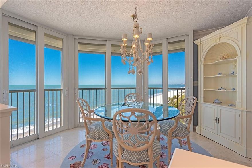 Front and center on the beach, this exceptional residence captures sweeping, unobstructed views of the sand and Gulf from an enviable, rarely available end-unit position. Lovingly maintained by only its second owner, the home offers more than 3,000 square feet of air-conditioned living space designed for comfort and entertaining. The thoughtfully designed floor plan includes three spacious bedrooms, three full baths, generous living and family rooms, and inviting flex spaces positioned to take in breathtaking sunsets each evening. Whether enjoyed as-is or reimagined to reflect your personal style, this residence presents an extraordinary opportunity to create your dream beachfront retreat. Within La Mer, a striking atrium-style building that has been beautifully renovated, residents enjoy an impressive collection of amenities, including tennis and pickleball courts, shuffleboard, basketball, a state-of-the-art fitness center, heated pool and spa, an elegant social room, and three guest suites to accommodate visiting friends and family.