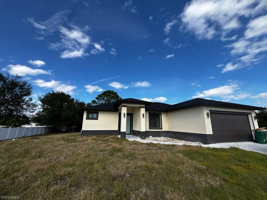 New Construction 3/2 home in a prime Lehigh Acres location! Conveniently located near the new Lehigh Hospital, with easy access to Lee Blvd and other major roads, shopping, schools and dining. This centrally located home offers modern design, open living spaces and quality finishes - perfect for comfortable living or investment. Covered Lanai. Don't miss this opportunity to own a brand-new home in a growing area.